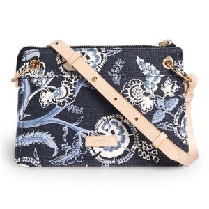 Spartina 449 Blue and Cream Floral Crossbody Bag